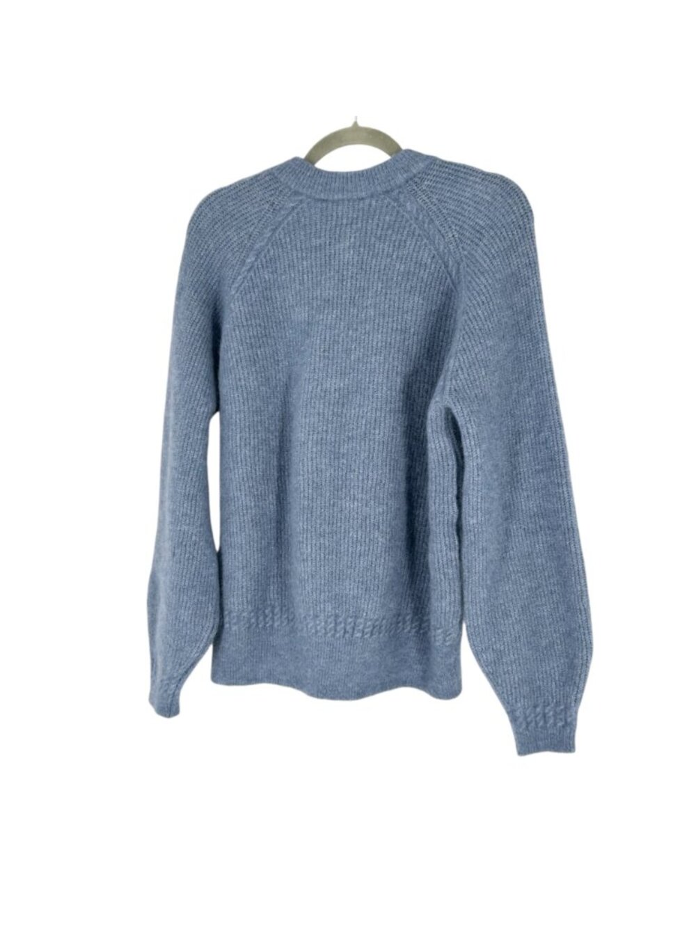 NWT Sézane Othello Baby Alpaca Cardigan in Ice Blue - Picture 3 of 11